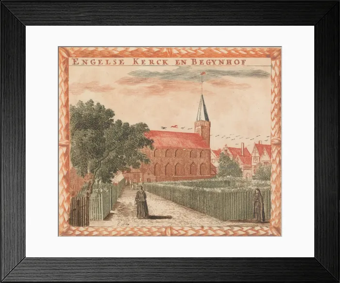 Framed Print : Engelse Kerck en Begynhof, in: Tooneel Der Voornaamste Nederlands Huizen, En Lust Hoven Framed Print : Engelse Kerck en Begynhof, in: Tooneel Der Voornaamste Nederlands Huizen, En Lust Hoven