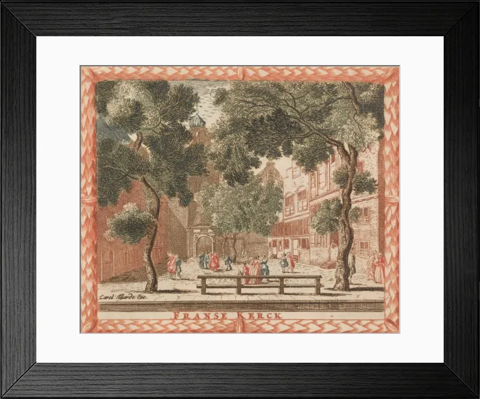 Framed Print : Franse Kerck, in: Tooneel Der Voornaamste Nederlands Huizen, En Lust Hoven Framed Print : Franse Kerck, in: Tooneel Der Voornaamste Nederlands Huizen, En Lust Hoven