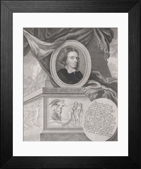 Framed Print : John Milton, 1786. Creator: Caroline Watson Framed Print : John Milton, 1786. Creator: Caroline Watson