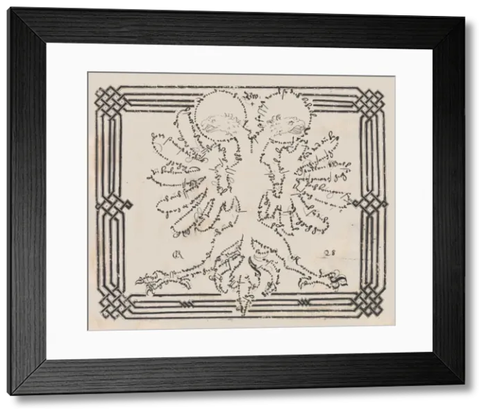 Framed Print : Neuw Zugerichte Schreibkunst (New [book of] Calligraphy), 1604. Creator: Caspar Rutlinger