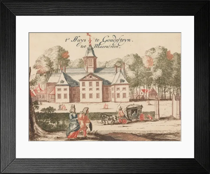 Framed Print : t Huys te Goudesteyn tot Maerseveen in: Tooneel Der Voornaamste Nederlands Huizen, En L Framed Print : t Huys te Goudesteyn tot Maerseveen in: Tooneel Der Voornaamste Nederlands Huizen, En L