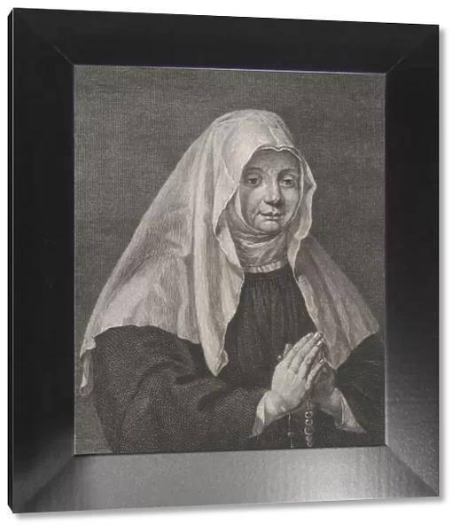 Portrait of a praying nun, ca. 1771. Creator: Carl Guttenberg