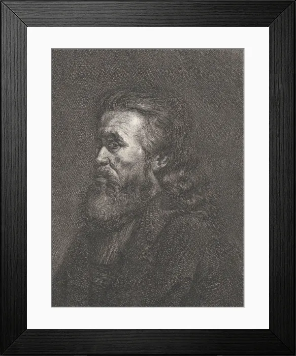 Framed Print : Portrait of an old man with a beard, ca. 1767-1807. Creator: Carl Gottlieb Rasp Framed Print : Portrait of an old man with a beard, ca. 1767-1807. Creator: Carl Gottlieb Rasp