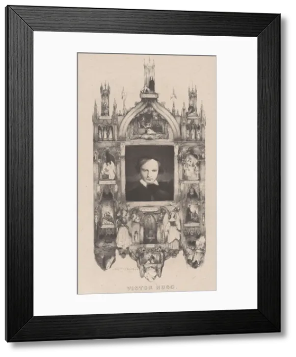 Framed Print : Portrait of Victor Hugo, 1833. Creator: Celestin Nanteuil Framed Print : Portrait of Victor Hugo, 1833. Creator: Celestin Nanteuil