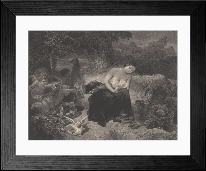 Framed Print : Temptation, ca. 1850. Creator: Celestin Nanteuil Framed Print : Temptation, ca. 1850. Creator: Celestin Nanteuil