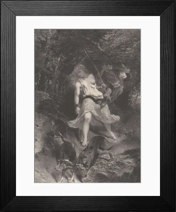 Framed Print : Diane, ca. 1830-70. Creator: Celestin Nanteuil Framed Print : Diane, ca. 1830-70. Creator: Celestin Nanteuil
