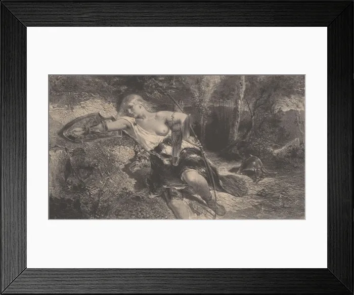 Framed Print : Clorinde, 1847. Creator: Celestin Nanteuil Framed Print : Clorinde, 1847. Creator: Celestin Nanteuil
