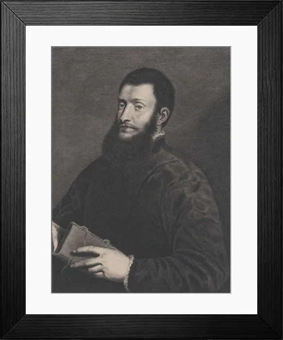 Framed Print : Portrait of Pietro Aretino, ca. 1655-1660. Creator: Cornelis van Dalen II Framed Print : Portrait of Pietro Aretino, ca. 1655-1660. Creator: Cornelis van Dalen II
