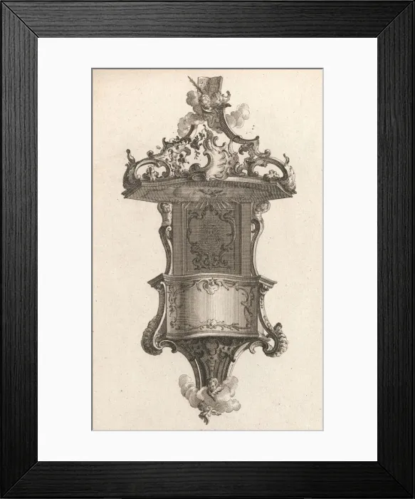 Framed Print : Design for a Pulpit, Plate 1 from an Untitled Series of Pulpit Designs, Pri Framed Print : Design for a Pulpit, Plate 1 from an Untitled Series of Pulpit Designs, Pri