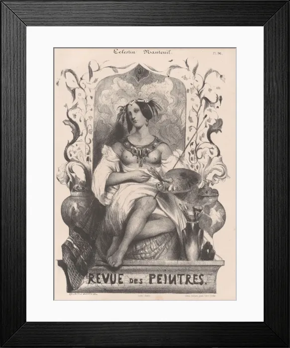 Framed Print : Title Page for the Revue de Peintres, 1835. Creator: Celestin Nanteuil Framed Print : Title Page for the Revue de Peintres, 1835. Creator: Celestin Nanteuil