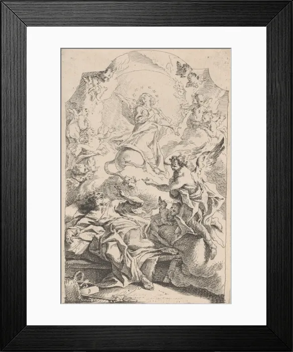 Framed Print : The Annunciation to Saint Joseph, 1725-75. Creator: Carlo Innocenzo Carloni Framed Print : The Annunciation to Saint Joseph, 1725-75. Creator: Carlo Innocenzo Carloni