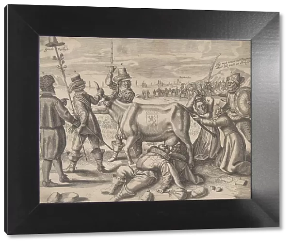 Struggle over the Flemish Milch-Cow, 1646. Creator: Crispijn de Passe I