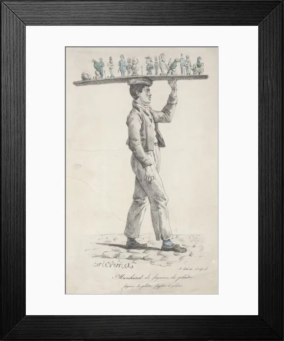 Framed Print : Merchant of Plaster Figures, ca. 1822. Creator: Carle Vernet Framed Print : Merchant of Plaster Figures, ca. 1822. Creator: Carle Vernet