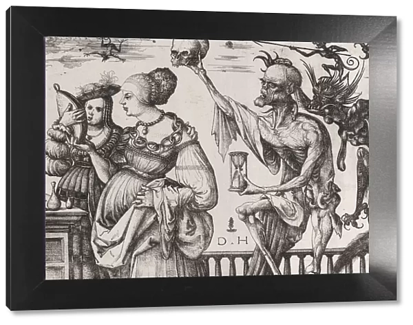 Death and the Devil Surprising Two Women, ca. 1515. Creator: Daniel Hopfer