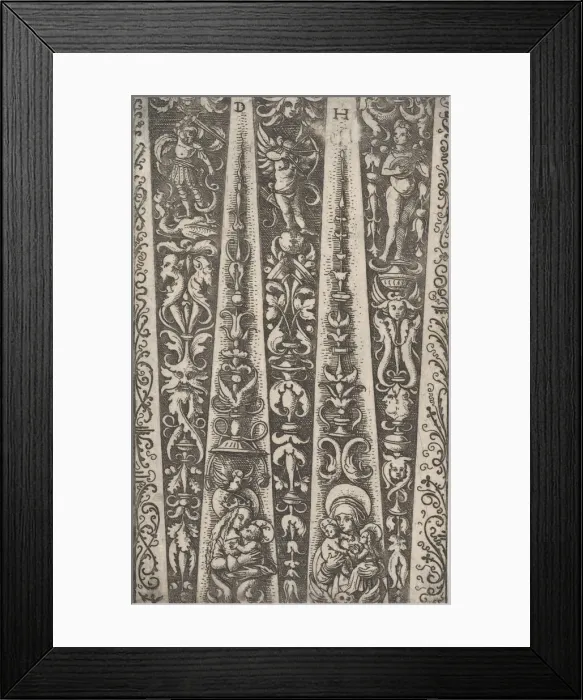 Framed Print : Design for the Channels of Fluted Armor, ca. 1515. Creator: Daniel Hopfer Framed Print : Design for the Channels of Fluted Armor, ca. 1515. Creator: Daniel Hopfer