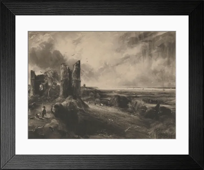Framed Print : Hadleigh Castle: Large Plate, 1830-32. Creator: David Lucas Framed Print : Hadleigh Castle: Large Plate, 1830-32. Creator: David Lucas