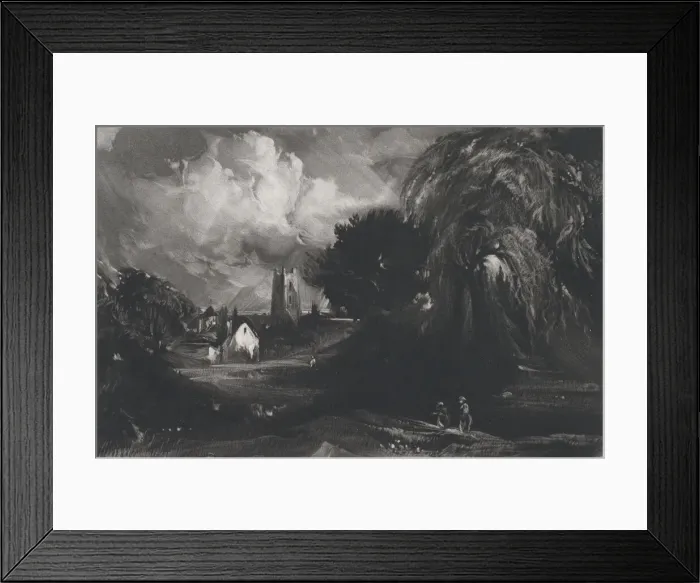Framed Print : Stoke-by-Neyland, 1829. Creator: David Lucas Framed Print : Stoke-by-Neyland, 1829. Creator: David Lucas