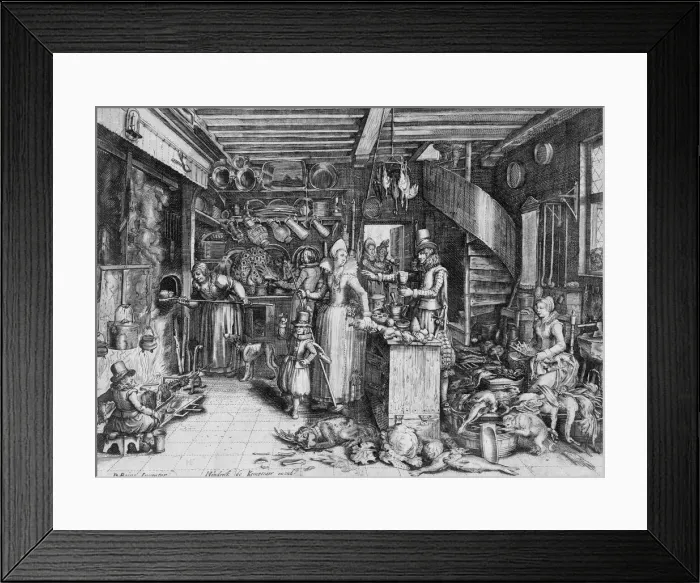 Framed Print : A Kitchen Scene. n. d. Creator: Unknown Framed Print : A Kitchen Scene. n. d. Creator: Unknown