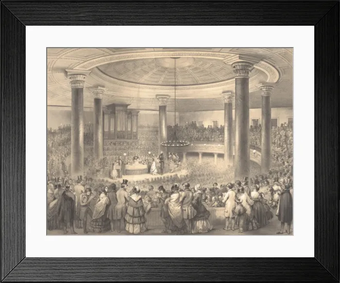 Framed Print : Distribution of the American Art Union Prizes, at the Tabernacle, Broadway, December 24 Framed Print : Distribution of the American Art Union Prizes, at the Tabernacle, Broadway, December 24