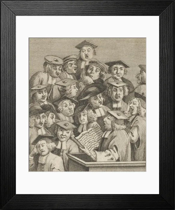 Framed Print : Scholars at a Lecture, ca. 1800. Creator: Dent Framed Print : Scholars at a Lecture, ca. 1800. Creator: Dent