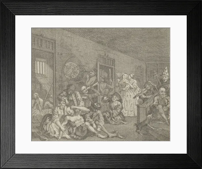 Framed Print : A Rakes Progress, Plate 8, ca. 1800. Creator: Dent Framed Print : A Rakes Progress, Plate 8, ca. 1800. Creator: Dent