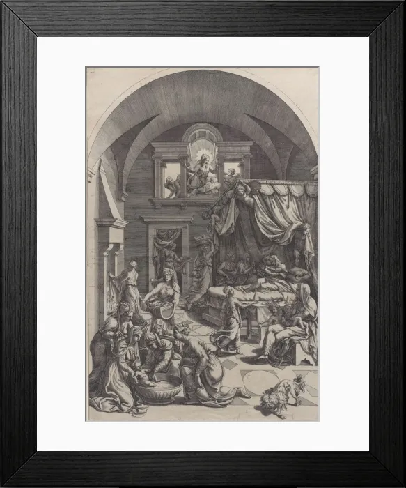 Framed Print : Birth of Saint John the Baptist, 1555-88. Creator: Diana Mantuana Framed Print : Birth of Saint John the Baptist, 1555-88. Creator: Diana Mantuana