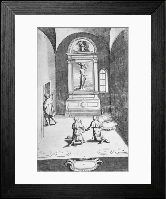 Framed Print : Descrizione del Sacro Monte della Vernia (Description of the Sacred Mount Alverno), 1612 Framed Print : Descrizione del Sacro Monte della Vernia (Description of the Sacred Mount Alverno), 1612