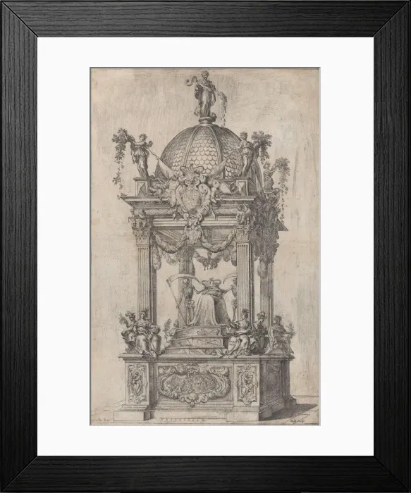 Framed Print : The Catafalque of Philip IV of Spain, ca. 1665. Creators: Stefano Camogli Framed Print : The Catafalque of Philip IV of Spain, ca. 1665. Creators: Stefano Camogli