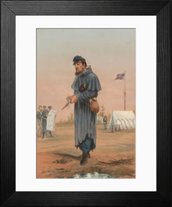 Framed Print : Etats-Unis d Amerique - Infanterie de ligne, 1865. Creator: Draner Framed Print : Etats-Unis d Amerique - Infanterie de ligne, 1865. Creator: Draner