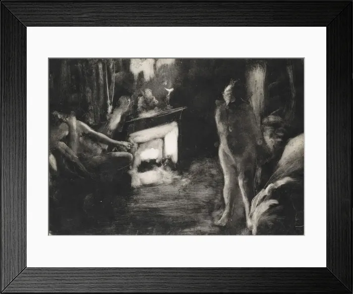 Framed Print : The Fireside, ca. 1876-77. Creator: Edgar Degas Framed Print : The Fireside, ca. 1876-77. Creator: Edgar Degas