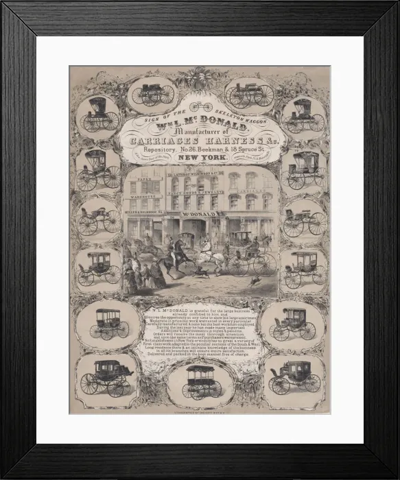 Framed Print : Wm. L. McDonald, Manufacturers of Carriage Harness & Co. Repository, No Framed Print : Wm. L. McDonald, Manufacturers of Carriage Harness & Co. Repository, No
