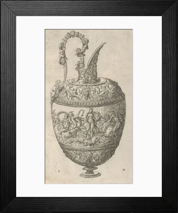 Framed Print : Design for a Ewer, 1565. Creator: Erasmus Hornick Framed Print : Design for a Ewer, 1565. Creator: Erasmus Hornick