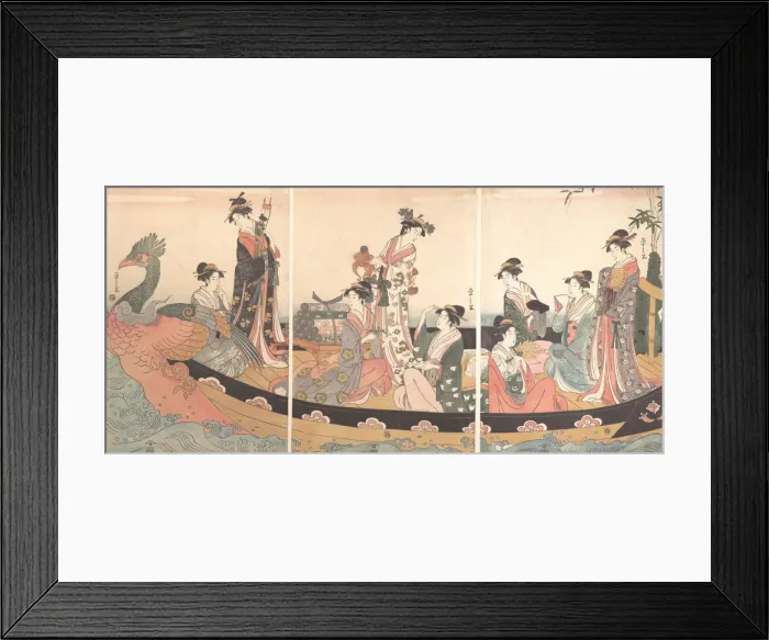 Framed Print : The Treasure Boat, ca. 1795. Creator: Hosoda Eishi Framed Print : The Treasure Boat, ca. 1795. Creator: Hosoda Eishi