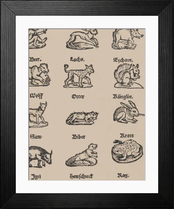 Framed Print : Modelbuch aller Art Nehens vn Stickens (Page 14r), 1535. Creator: Christian Egenolff Framed Print : Modelbuch aller Art Nehens vn Stickens (Page 14r), 1535. Creator: Christian Egenolff