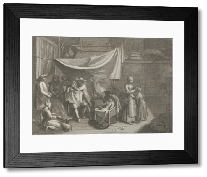 Framed Print : Morning (Le Matin), ca. 1700. Creator: Claude Saint-Paul