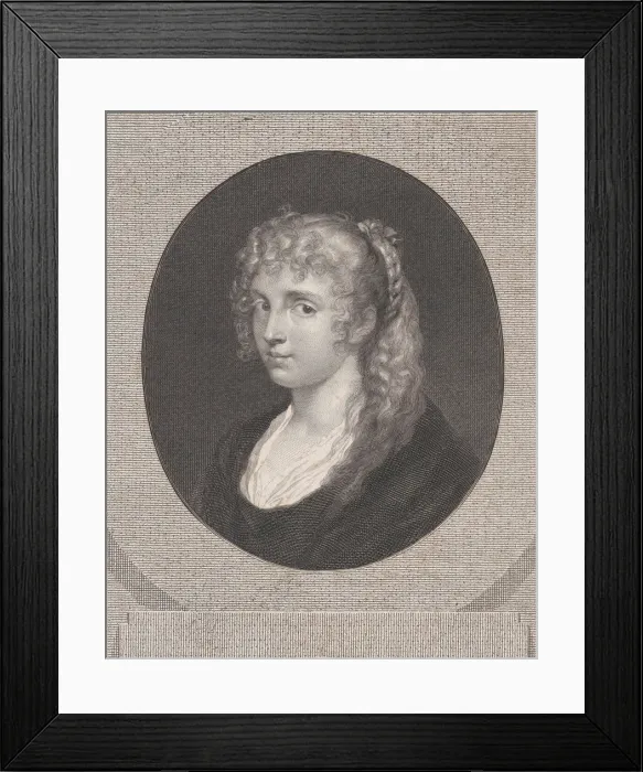 Framed Print : Portrait of a young woman, 1786. Creators: Crescentius Josephus Johannes Seydelmann, Christian Friedrich Stolzel Framed Print : Portrait of a young woman, 1786. Creators: Crescentius Josephus Johannes Seydelmann, Christian Friedrich Stolzel