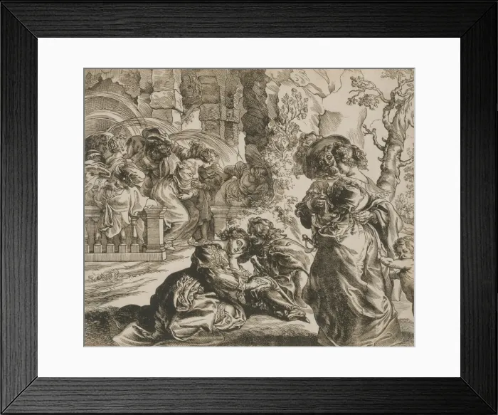Framed Print : The Garden of Love (right block), 1630s. Creator: Christoffel Jegher Framed Print : The Garden of Love (right block), 1630s. Creator: Christoffel Jegher