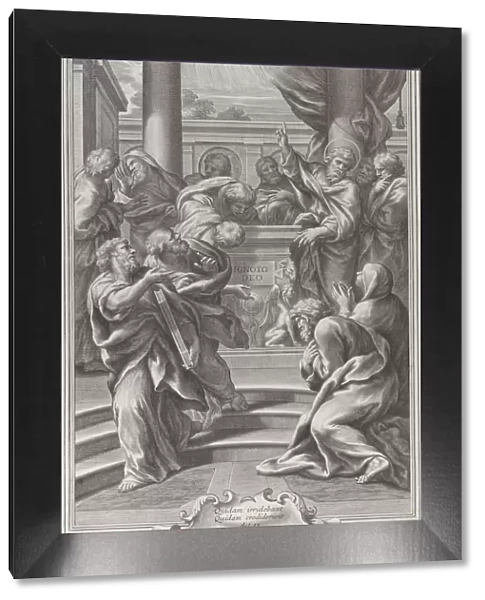 Saint Paul preaching in Athens, 1679. Creator: Cornelis Bloemaert