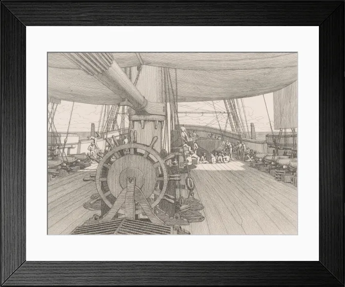 Framed Print : Deck of a Warship, ca. 1833. Creator: CW Eckersberg Framed Print : Deck of a Warship, ca. 1833. Creator: CW Eckersberg