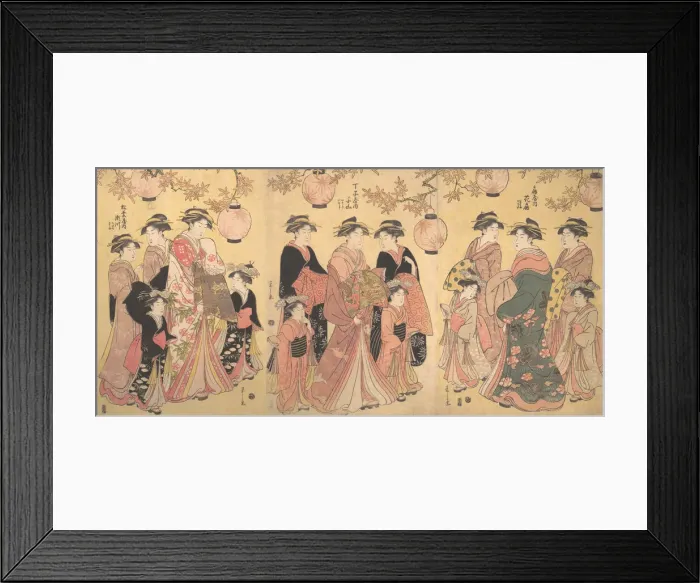 Framed Print : The Yoshiwara Parade in Autumn, ca. 1793. Creator: Hosoda Eishi Framed Print : The Yoshiwara Parade in Autumn, ca. 1793. Creator: Hosoda Eishi