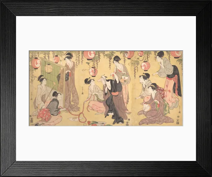 Framed Print : A Parody of Yuranosuke in the Pleasure Quarters, ca. 1797. Creator: Hosoda Eishi Framed Print : A Parody of Yuranosuke in the Pleasure Quarters, ca. 1797. Creator: Hosoda Eishi