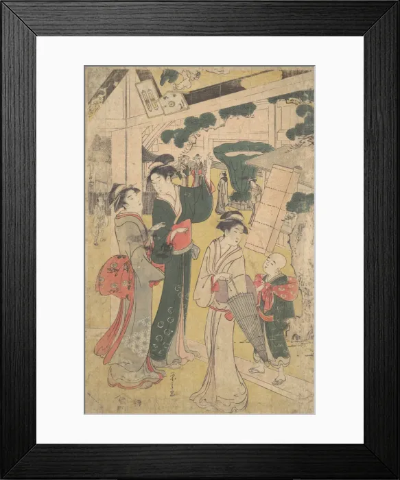 Framed Print : Group of women. Creator: Hosoda Eishi Framed Print : Group of women. Creator: Hosoda Eishi