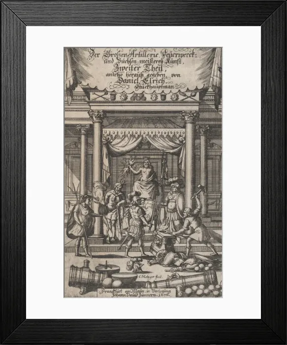 Framed Print : Title page, Der Grossen Artillerie Feuerwerck... 1676. Creator: Christoph Metzger Framed Print : Title page, Der Grossen Artillerie Feuerwerck... 1676. Creator: Christoph Metzger