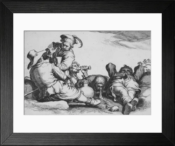 Framed Print : Peasants Drinking, from the series Sixteen Peasant Subjects, 17th century Framed Print : Peasants Drinking, from the series Sixteen Peasant Subjects, 17th century