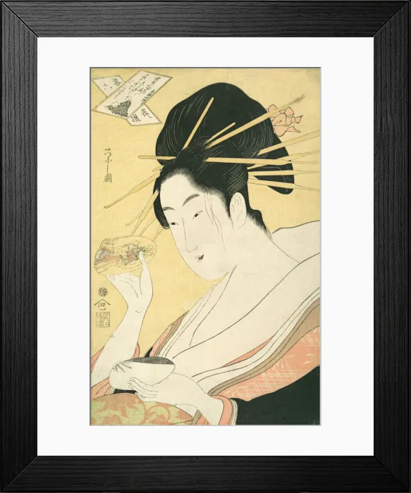 Framed Print : Matching Shells (Kai-awase), Kisen Hoshi, ” Framed Print : Matching Shells (Kai-awase), Kisen Hoshi, ”