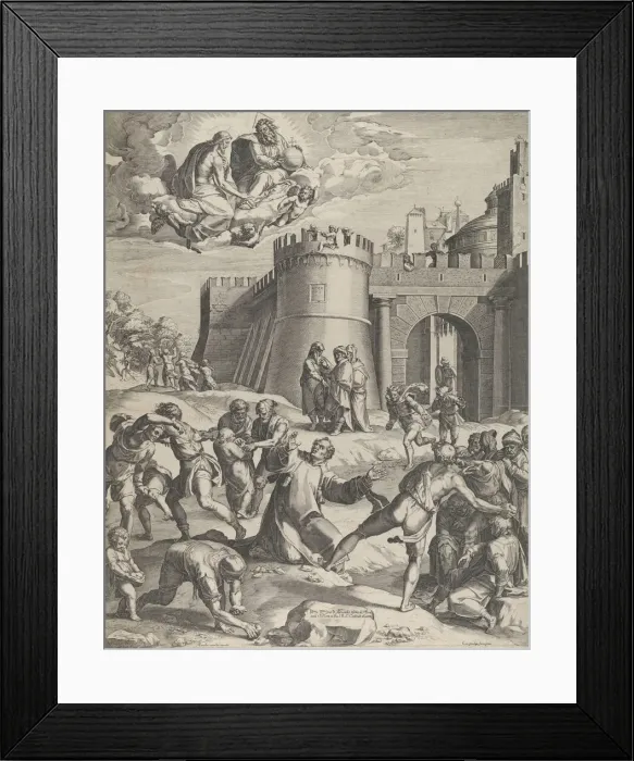 Framed Print : The Martyrdom of St Stephen, 1576. Creator: Cornelis Cort Framed Print : The Martyrdom of St Stephen, 1576. Creator: Cornelis Cort