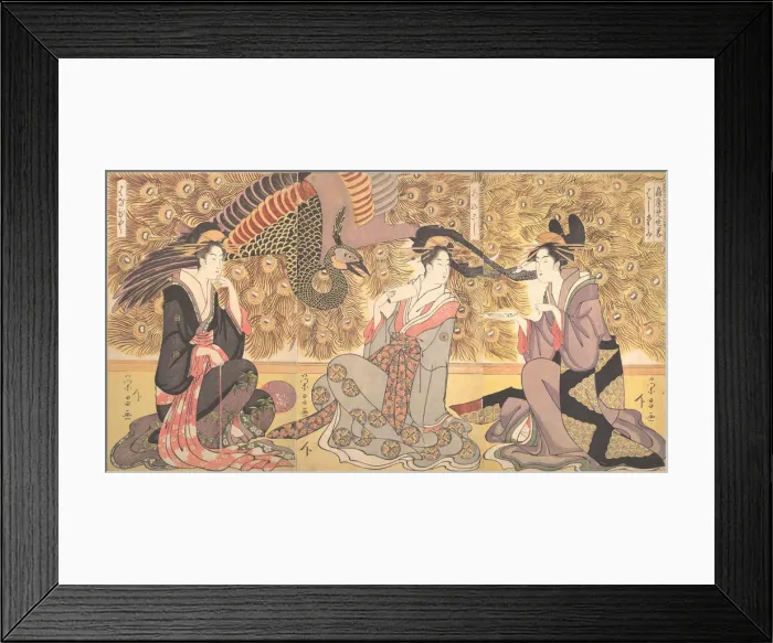 Framed Print : Interior of the House called Ogiya, ca. 1800. Creator: Chokosai Eisho Framed Print : Interior of the House called Ogiya, ca. 1800. Creator: Chokosai Eisho