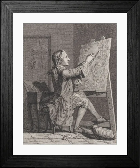 Framed Print : La Peinture, 1770-86. Creators: Claude-Augustin Duflos, F. R. Delarue Framed Print : La Peinture, 1770-86. Creators: Claude-Augustin Duflos, F. R. Delarue