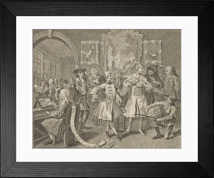 Framed Print : A Rakes Progress, Plate 2, ca. 1800. Creator: Dent Framed Print : A Rakes Progress, Plate 2, ca. 1800. Creator: Dent