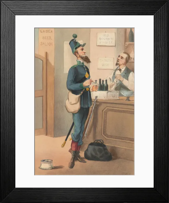 Framed Print : Etast-Unis d Amerique - Chasseurs aPied, 1865. Creator: Draner Framed Print : Etast-Unis d Amerique - Chasseurs aPied, 1865. Creator: Draner